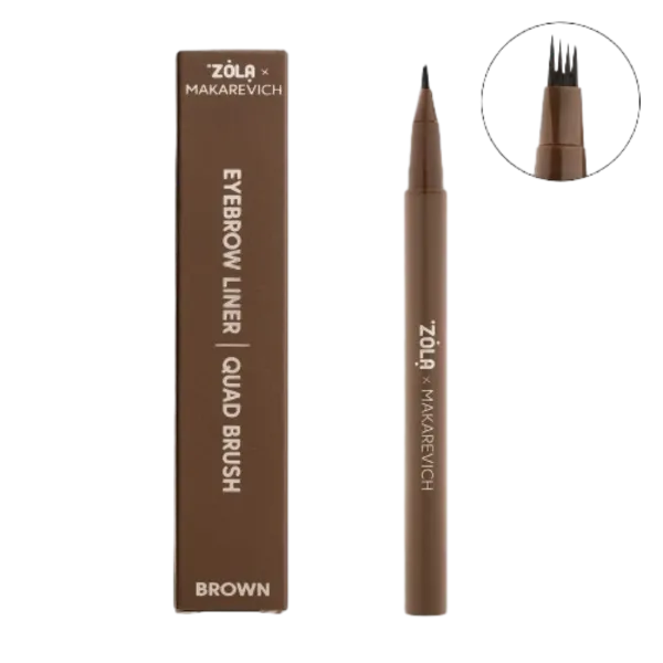 Лайнер для брів з квадро-пензлем ZOLA x Makarevich