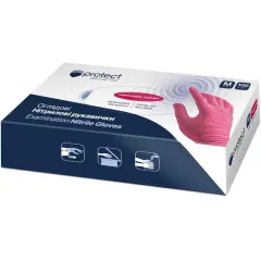 Рукавички нітрилові ProtectTM рожеві