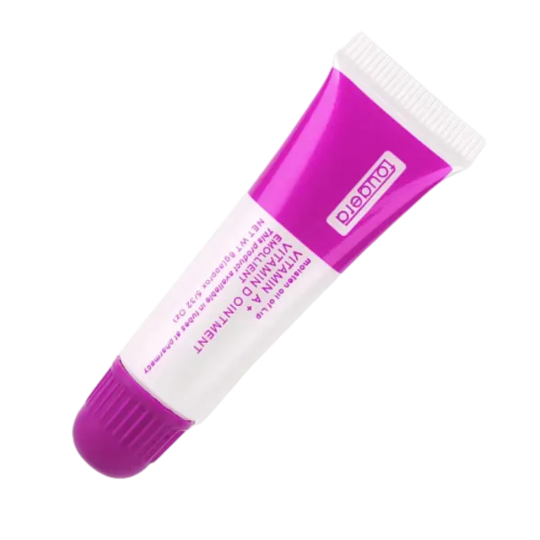 Healing lip balm Fougera with vitamins A and D in a pink tube