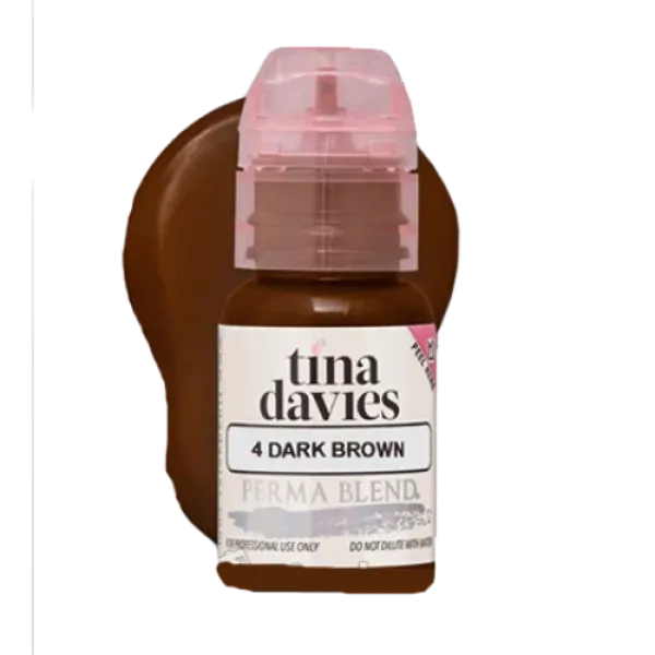 Распродажа! Пигмент для татуажа Perma Blend Tina Davies 4 Dark Brown 15 мл