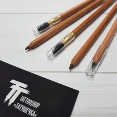 Pencil with a brush