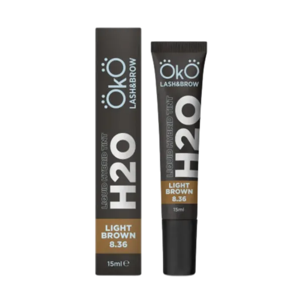 Eyebrow and eyelash dye Light Brown 8.36 H2O OKO