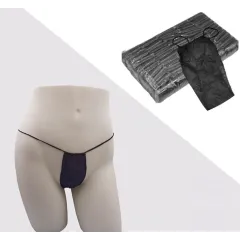 Thong panties disposable black