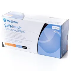 Перчатки Medicom (SafeTouch) Advanced black