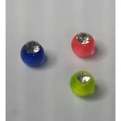 Накрутки акриловые шарики с камнем в асс (1 шт)