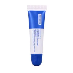 Healing lip balm Fougera with vitamins A and D in a blue tube