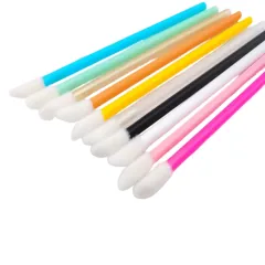 Disposable lip brushes in a bag (colored)