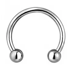Circular horseshoe with metal balls. color: Silver