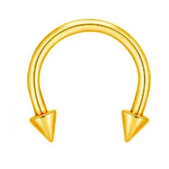 Циркуляр-подкова с конусами метал. цвет золото