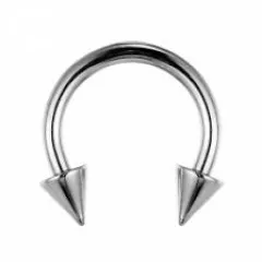Circular horseshoe with metal cones. color: Silver