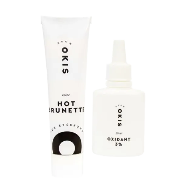 Розпродаж! Крем-фарба для брів з окислювачем Hot Brunette OKIS BROW
