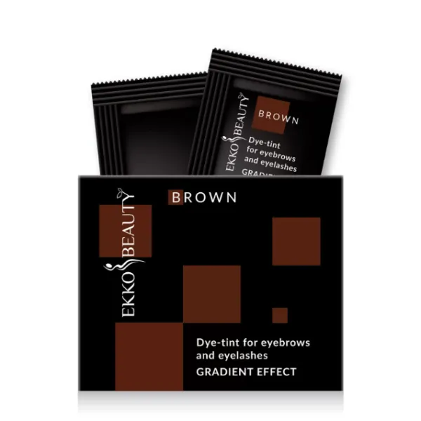 Фарба-тинт для брів та вій Gradient Effect Brown EKKO BEAUTY