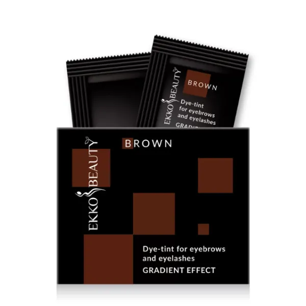 Краска-тинт для бровей и ресниц Gradient Effect  Brown EKKO BEAUTY