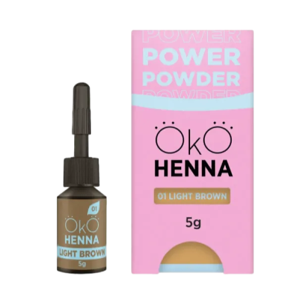 Хна для брів Power Powder 01 Light Brown OKO