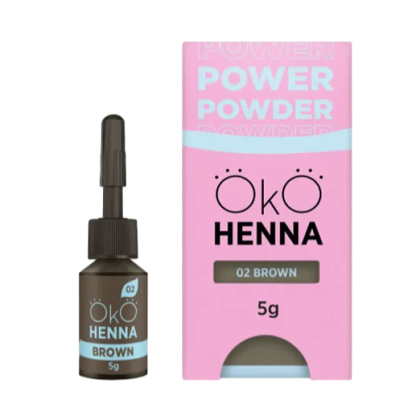 Хна для бровей Power Powder 02 Brown OKO