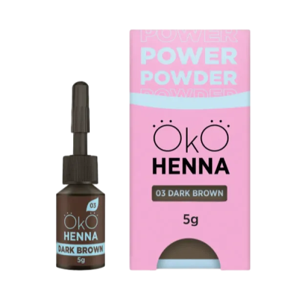 Хна для брів Power Powder 03 Dark Brown OKO