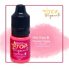 Pigment for tattooing TOPpigments Hot Kiss No. 8 Pink powder