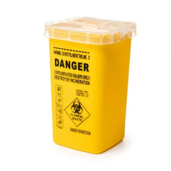 Container for disposal of needles and cartridges