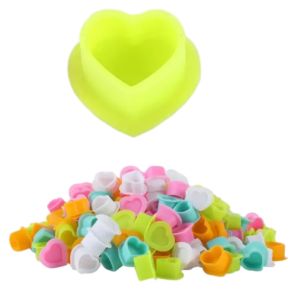 Heart silicone caps