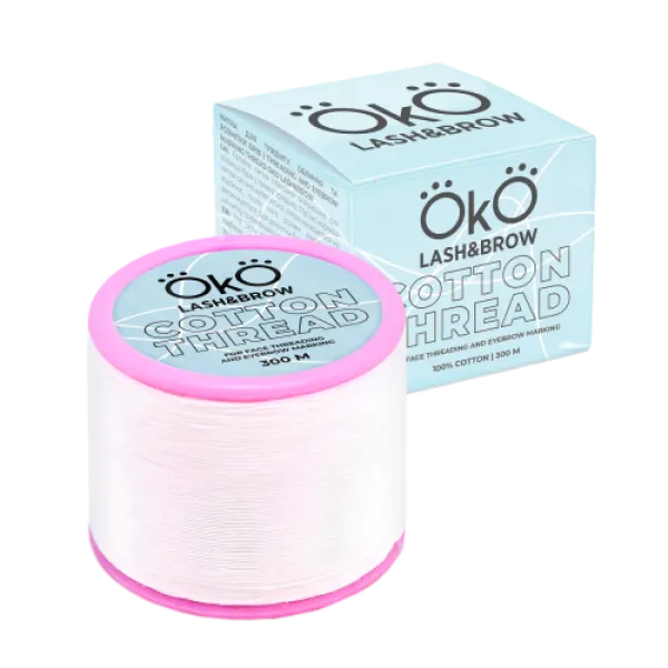 Нитка для тридингу обличчя та розмітки брів Cotton Thread OKO