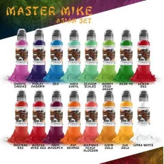 Набор красок World Famous Ink - Master Mike Asian Set 16 x 30ml