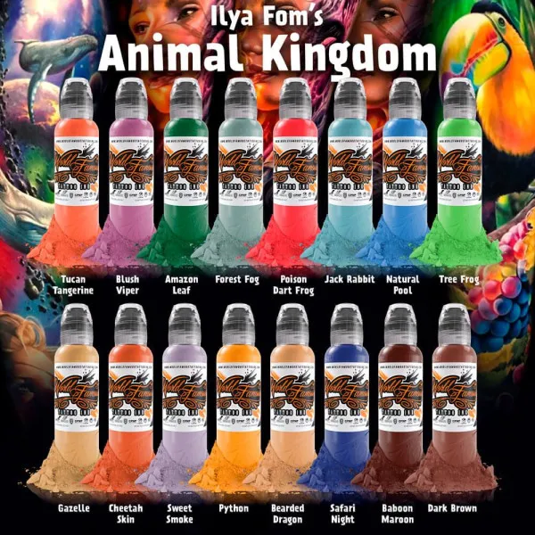Набор красок World Famous Ink - ILya Foam\'s Animal Kingdom set 16x30ml