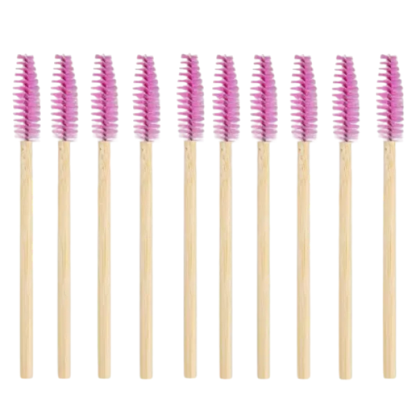 Disposable eyebrow brushes bamboo (colored)