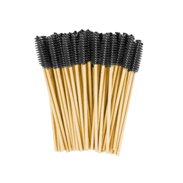 Disposable eyebrow brushes bamboo (colored)